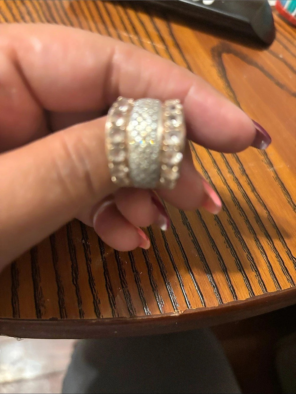 Pavé Two-Tone Ring in Silver & Gold